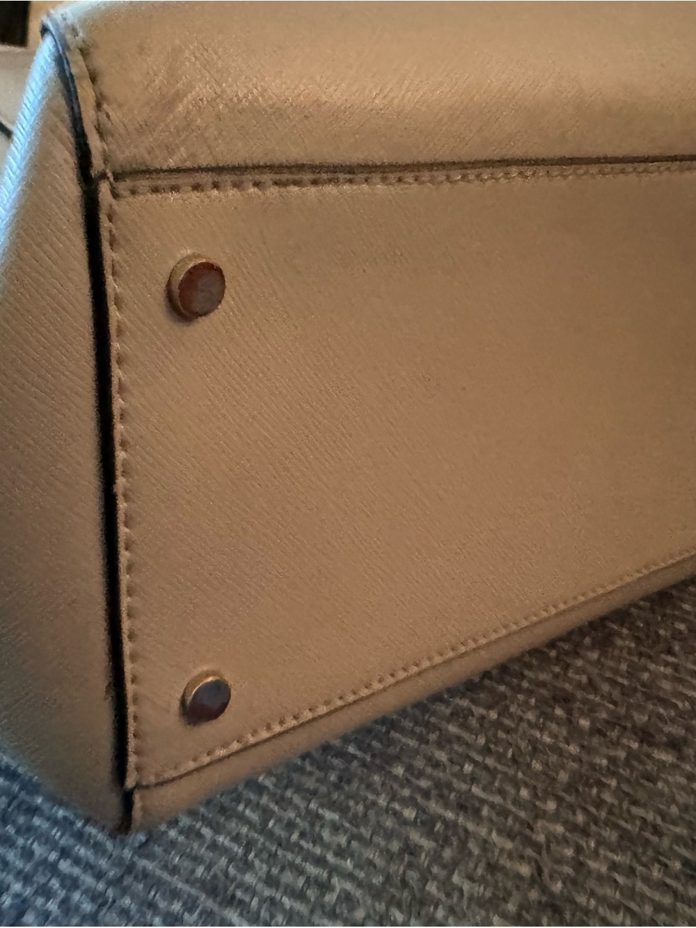 Kate Spade New York Cameron Street Harmony Tote Cream Black Saffiano Leather - Picture 5 of 9